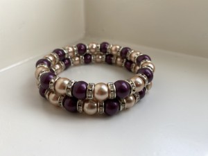 Knotband aubergine